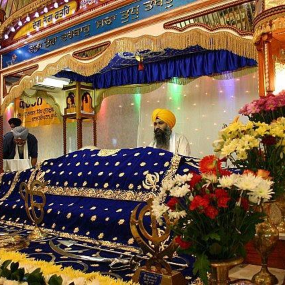 Akhand Paath at the      Gurudwara Sahib